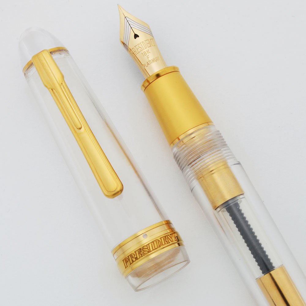 q*s様 お買得、美品‼️PLATINUM JAPAN PRESIDENT 18 PLATINUM President Fountain Pen - Blue | PenSachi - Japan